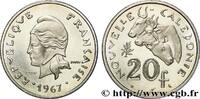 NEUKALEDONIEN Essai de 20 Francs Marianne / buffles NEUKALEDONIEN Paris 1967 (28,5mm, g, 6h) -