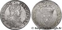 FRANKREICH Demi-écu, portrait à la mèche longue LOUIS XIV THE SUN KING Bordeaux 1660 (32,5mm, 13,65g, 6h) -