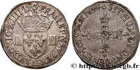 FRANKREICH Quart d'écu, titulature côté écu LOUIS XIV THE SUN KING Montpellier 1644 (31,5mm, 9,64g, 3h) -