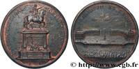 FRANKREICH Médaille de la Place de la Bourse et de la statue LOUIS XV DIT LE BIEN AIMÉ 33 - Bordeaux 1733 (59,5mm, 118,58g, 12h) -