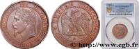 FRANKREICH Cinq centimes Napoléon III, tête laurée ZWEITES KAISERREICH Paris 1864 (25mm, 5g, 6h) -