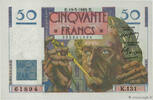 FRANKREICH 50 Francs LE VERRIER FRANKREICH 50 Francs LE VERRIER 1949 fST+ -