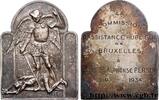FRANKREICH Plaquette, Commission d’assistance publique de Bru BELGIQUE - ROYAUME DE BELGIQUE - ALBERT Ier Belgique, Bruxelles 1934 (55,5mm, 52,17g, 12h) -