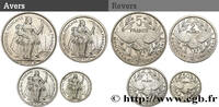 NEUKALEDONIEN Lot de 4 monnaies Union Française (50 Centimes, 1, NEUKALEDONIEN 1949-1952 (mm, g, 6h) -