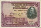 SPANIEN 50 Pesetas SPANIEN 50 Pesetas 1928 fVZ -