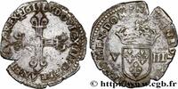 FRANKREICH Huitième d'écu, à la croix fleurdelisée, titulatur LOUIS XIII Rouen 1615 (25,5mm, 4,53g, 3h) -