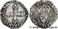 FRANKREICH Huitième d'écu, à la croix fleurdelisée, titulatur LOUIS XIII Rennes 1617 (26mm, 4,59g, 3h) -