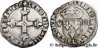 FRANKREICH Huitième d'écu, à la croix fleurdelisée, titulatur LOUIS XIII Bayonne 1628 (24,5mm, 4,60g, 2h) -