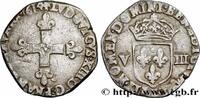 FRANKREICH Huitième d'écu, à la croix fleurdelisée, titulatur LOUIS XIII Bayonne 1614 (24mm, 4,67g, 5h) -