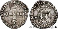 FRANKREICH Huitième d'écu, à la croix fleurdelisée, titulatur LOUIS XIII Bayonne 1616 (25mm, 3,53g, 11h) -