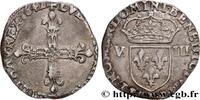 FRANKREICH Huitième d'écu, à la croix fleurdelisée, titulatur LOUIS XIII Angers 1642 (23,5mm, 4,77g, 6h) -