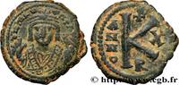 THE EMPIRE FROM ANASTASIUS TO MAURICE TIBERIUS (49 Demi-follis MAURICIUS TIBERIUS Theoupolis (Antioche) 591-592 (21,5mm, 6,04g, 6h) -