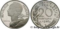 FRANKREICH Piéfort Argent de 20 centimes Marianne PIÉFORTS Pessac 1980 (23,5mm, g, 6h) -