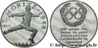 FRANKREICH Médaille, Jeux olympiques de Saint Moritz 1948 JEUX OLYMPIQUES 1977 (38,5mm, 20,33g, 12h) -