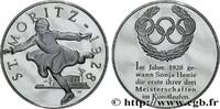 FRANKREICH Médaille, Jeux olympiques de Saint Moritz 1928 JEUX OLYMPIQUES 1977 (38,5mm, 20,59g, 12h) -