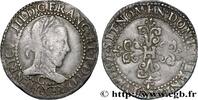 FRANKREICH Franc au col plat HENRY III Saint-Lô 1578 (34mm, 13,96g, 8h) -