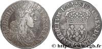 FRANKREICH Demi-écu, portrait apollinien LOUIS XIV THE SUN KING Rennes 1662 (31,5mm, 13,40g, 6h) -