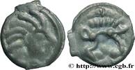 FRANKREICH Potin à la tête “d’indien” et au sanglier GALLIEN - SENONES (Region die Sens) c. avant 52 AC. (18mm, 3,03g, 4h) -