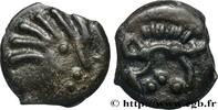 FRANKREICH Potin à la tête “d’indien” et au sanglier GALLIEN - SENONES (Region die Sens) c. avant 52 AC. (17mm, 3,04g, 9h) -