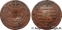 BRESIL - PRINCE JEAN REGENT 80 Réis contremarqué sur une 40 Reis de 1762 BRESIL - PRINCE JEAN REGENT Bahia (1809) (40mm, 28,04g, 12h) -