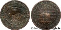 BRESIL - PRINCE JEAN REGENT 10 Réis contremarqué sur une 5 Réis de 1778 BRESIL - PRINCE JEAN REGENT (1809) (25,5mm, 3,45g, 12h) -