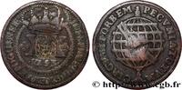 BRESIL - PRINCE JEAN REGENT 40 Réis contremarqué sur une 20 Réis de 1753 BRESIL - PRINCE JEAN REGENT Lisbonne (1809) (35mm, 14,11g, 12h) -