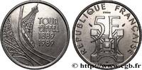 FRANKREICH Essai de 5 francs Tour Eiffel FUNFTE FRANZOSISCHE REPUBLIK Pessac 1989 (29mm, 10g, 6h) -
