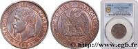 FRANKREICH Cinq centimes Napoléon III, tête laurée ZWEITES KAISERREICH Paris 1864 (25mm, 5g, 6h) -
