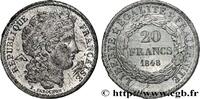 FRANKREICH Concours de 20 francs, essai de Farochon ZWEITE FRANZOSISCHE REPUBLIK Paris 1848 (21mm, 2,77g, 6h) -