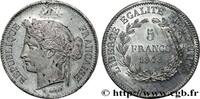 FRANKREICH Concours de 5 francs, essai en étain par Rogat ZWEITE FRANZOSISCHE REPUBLIK Paris 1848 (37mm, 18,33g, 6h) -