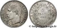 FRANKREICH 1 franc Napoléon III, tête nue ZWEITES KAISERREICH Paris 1859 (23mm, 4,96g, 6h) -