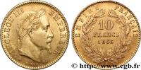 FRANKREICH 10 francs or Napoléon III, tête laurée ZWEITES KAISERREICH Paris 1863 (19mm, 3,23g, 6h) -