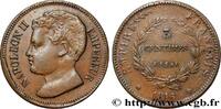 FRANKREICH Essai de 3 centimes en bronze NAPOLEON II 1816 (23mm, 7,02g, 6h) -
