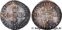 FRANKREICH Quart d'écu, titulature côté croix LOUIS XIV THE SUN KING Angers 1643 (29,5mm, 9,58g, 6h) -