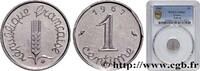 FRANKREICH 1 centime Épi, avec rebord FUNFTE FRANZOSISCHE REPUBLIK Paris 1967 (15mm, 1,65g, 6h) -