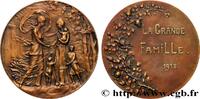 FRANKREICH Médaille, La grande famille BELGIQUE - ROYAUME DE BELGIQUE - ALBERT Ier 1918 (59,5mm, 88,26g, 12h) -