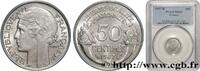 FRANKREICH 50 centimes Morlon, légère VIERTE FRANZOSISCHE REPUBLIK Beaumont-le-Roger 1947 (18mm, 0,70g, 6h) -