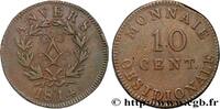 FRANKREICH 10 cent. Anvers au double L, frappe de l’atelier d LUDWIG XVIII Anvers 1814 (34,88mm, 24,59g, 6h) -