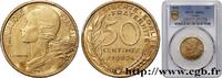FRANKREICH 50 centimes Marianne, col à 4 plis FUNFTE FRANZOSISCHE REPUBLIK Paris 1962 (25mm, 7g, 6h) -