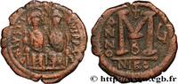 THE EMPIRE FROM ANASTASIUS TO MAURICE TIBERIUS (49 Follis JUSTINUS II und SOPHIE Nicomédie 569-570 (29,5mm, 13,51g, 6h) -
