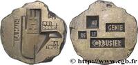 FRANKREICH Médaille, Au génie de Le Corbusier ARCHITECTURE ET ARCHITECTES n.d. (93mm, 571,26g, 12h) -