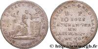 FRANKREICH 10 sols de Lefèvre Lesage et Cie REVOLUTION COINAGE Paris 1792 (20,5mm, 1,53g, 6h) -