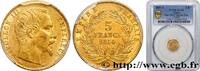 FRANKREICH 5 francs or Napoléon III, tête nue, petit module, ZWEITES KAISERREICH Paris 1854 (14mm, 1,61g, 6h) -