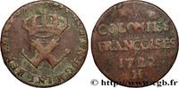 AMERIKA - Franzözische Kolonien (Louisiana, Akadie 9 Deniers des Colonies Françoises AMERIKA - Franzözische Kolonien (Louisiana, Akadien, Kanada) La Rochelle 1722 (26mm, 5,88g, 6h) -