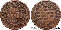 BRÉSIL - JOSEPH Ier 40 Reis BRÉSIL - JOSEPH Ier 1757 (40mm, 28,85g, 12h) -