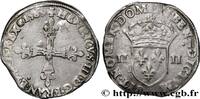 FRANKREICH Quart d'écu, croix de face HENRY III Paris 1589 (30,5mm, 9,67g, 10h) -