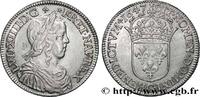 FRANKREICH Demi-écu, portrait à la mèche longue LOUIS XIV THE SUN KING Saint-Lô 1647 (32mm, 13,73g, 6h) -