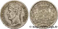 FRANKREICH 1 franc Charles X, matrice du revers à cinq feuill KARL X Lille 1825 (23mm, 5,08g, 6h) -
