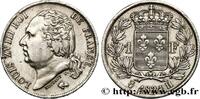 FRANKREICH 1 franc Louis XVIII LUDWIG XVIII La Rochelle 1824 (23mm, 5,01g, 6h) -