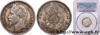 FRANKREICH 1 franc Napoléon III, tête laurée ZWEITES KAISERREICH Strasbourg 1870 (23mm, 5,00g, 6h) -